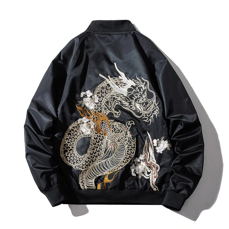 Embroidered bomber discount jacket mens