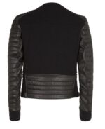 Back of Neo Hybrid jacket showing structured sleeves and collar