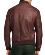 Pattinson Brown Leather Bomber Jacket - Image 2