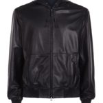 Persona Black Leather Bomber Jacket