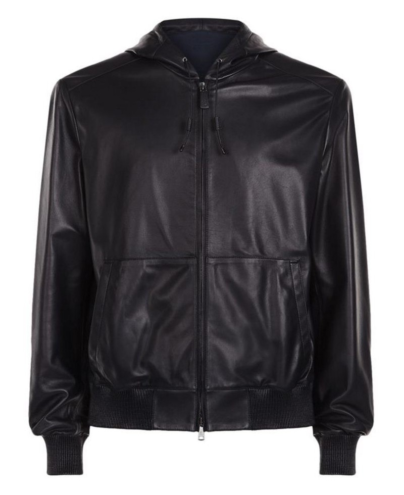 Persona Black Leather Bomber Jacket (2) Persona Black Leather Bomber Jacket - Image 1