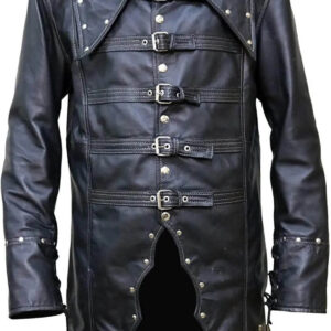 Poison Steampunk Military Trench Leather Coat