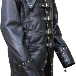 Poison Steampunk Military Trench Leather Coat