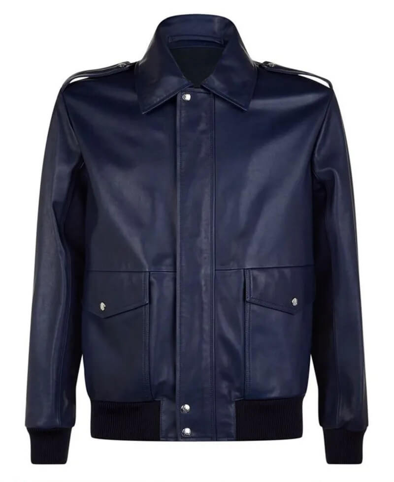 Royal-Blue-Bomber-Leather-Jacket-front Royal-Blue-Bomber-Leather-Jacket-front