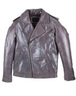 Silver leather jacket inspired by Quicksilver from X-Men Days of Future Past