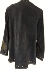 Women's-Studded-Black-Suede-Leather-Coat