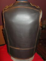 Handmade Men's Brown Biker Leather vest - Image 2