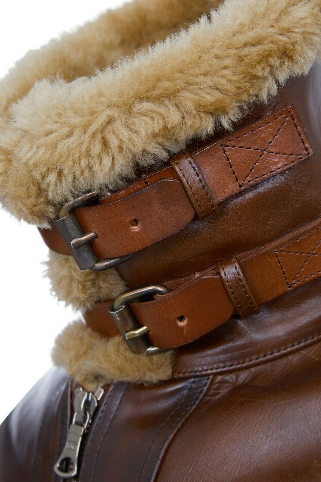 mens-brown-pilot-aviator-shearling-genuine-sheepskin-leather-jacket Men's Brown Pilot Aviator Shearling Genuine sheepskin leather jacket - Image 1