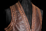 Men's Brown Triple Laced Vest - Image 2