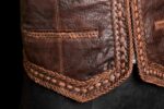 Men's Brown Triple Laced Vest - Image 3