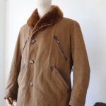 Men's Brown Vintage Sheepskin Warm Leather Coat