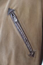Men's Brown Vintage Sheepskin Warm Leather Coat - Image 8