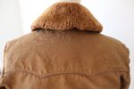Men's Brown Vintage Sheepskin Warm Leather Coat - Image 9