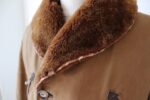 Men's Brown Vintage Sheepskin Warm Leather Coat - Image 4