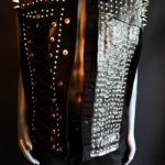 Men's Faux Leather Studded Lace Up Battle Vest & Biker jacket