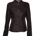 Brown Women Fashion Leather Motorbike Jacket