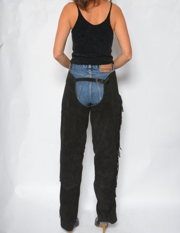 Vintage Fringe Western Suede Leather Chaps