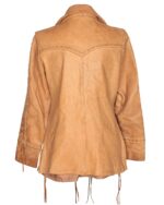 Women's Vintage 70's Tan Western Leather Jacket - Image 4