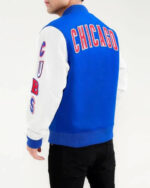 Blue MLB Jeff Hamilton Chicago Cubs Varsity Jacket