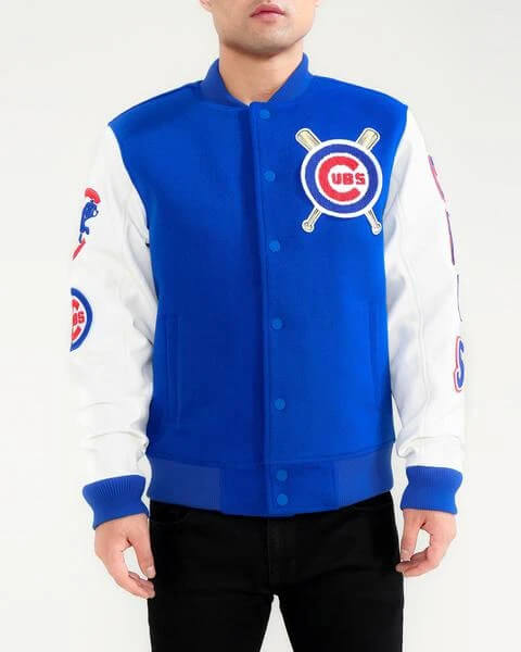 Blue MLB Jeff Hamilton Chicago Cubs Varsity Jacket (2) Blue MLB Jeff Hamilton Chicago Cubs Varsity Jacket