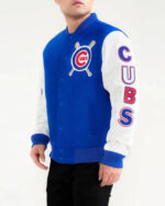 Blue MLB Jeff Hamilton Chicago Cubs Varsity Jacket