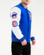 Blue MLB Jeff Hamilton Chicago Cubs Varsity Jacket