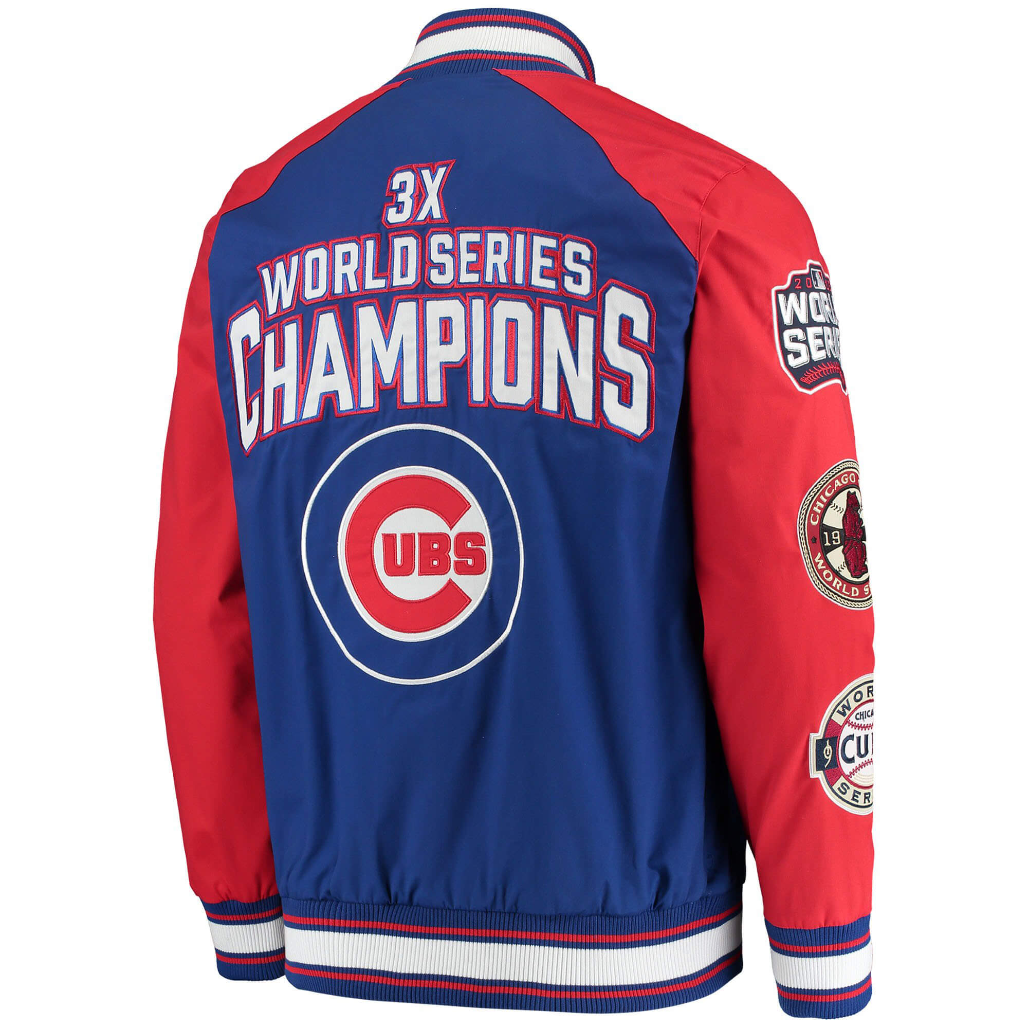 Maker of Jacket MLB Chicago Cubs 3X World Series Champions Varsity