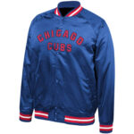 Chicago Cubs Jeff Hamilton Blue Satin Full Snap Jacket