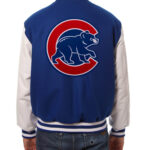 Chicago Cubs Two Tone Wool And Leather Jacket