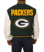 Green Bay Packers Jeff Hamilton Wool Leather Jacket