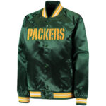 Green Bay Packers Youth Lightweight Satin Raglan Jacket