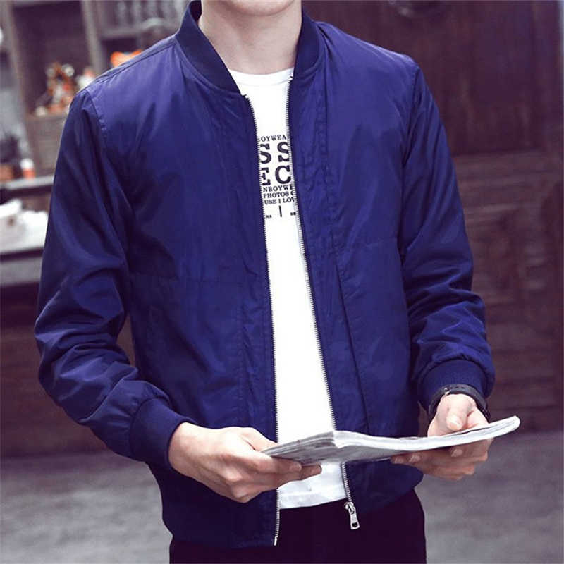 LBL-Autumn-Men-Bomber-Jacket-Solid-Baseball-Jackets-Man-Slim-Fit-Zipper-Coat-Man-Outwear-Men.jpg_q50 Man Slim Fit Zipper Solid Baseball Bomber Leather Coat - Image 1