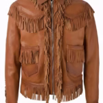 Native American Style Fringed Leather Jacket