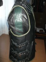 Black Biker Genuine Leather Vest. - Image 3