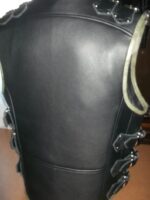 Black Biker Genuine Leather Vest. - Image 4