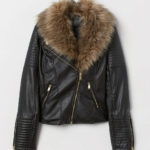 Black Faux Fur Collar Jacket