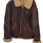 Brown Bomber Flying Shearling Winter Leather Jacket