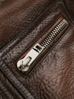 Women's Brown Shearling Leather Jacket - Image 6