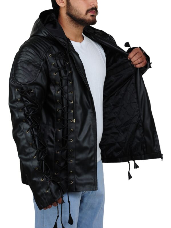 Fancy Black Hoodie Jacket - Image 5
