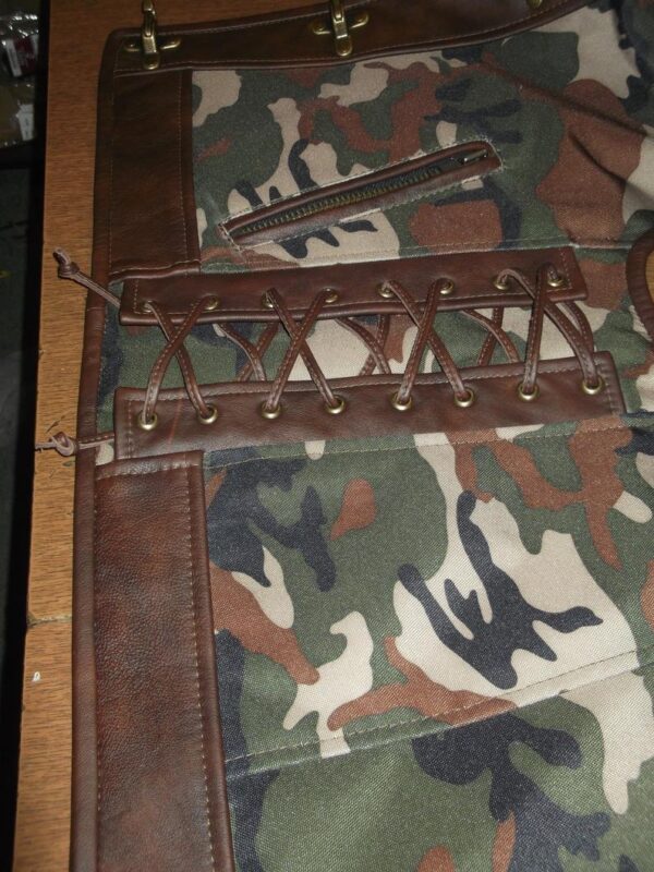 Handmade Brown Vintage Genuine Biker Leather Vest - Image 5