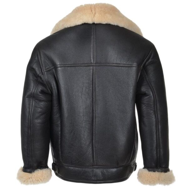 Men's B3 Bomber Shearling Genuine sheepskin leather jacket - Image 2