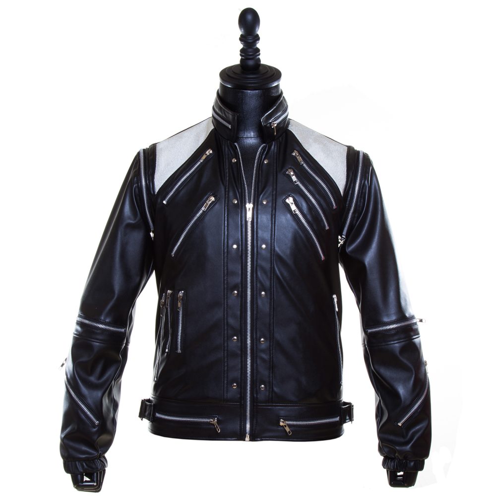 mens-black-micheal-jackson-leather-jacket Men's Black Micheal Jackson Leather Jacket - Image 1