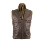 Men's Brown Biker Leather Vest
