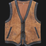 Men's Genuine Brown Biker Leather Vest