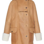 Men's Shearling Trimmed Leather Coat