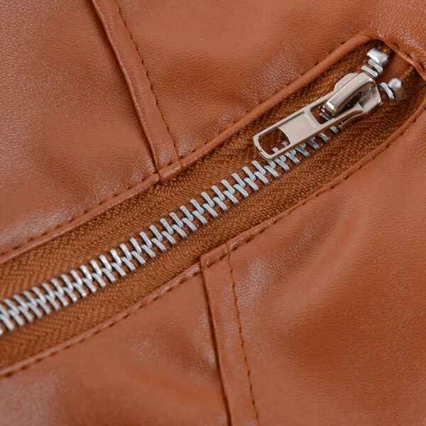 New Fashion Women Faux Leather Motorcycle Coat Jackets - Image 3