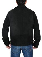 Rocker Suede Black Leather Jacket