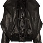 Women's Black Double Layer Bomber Jacket