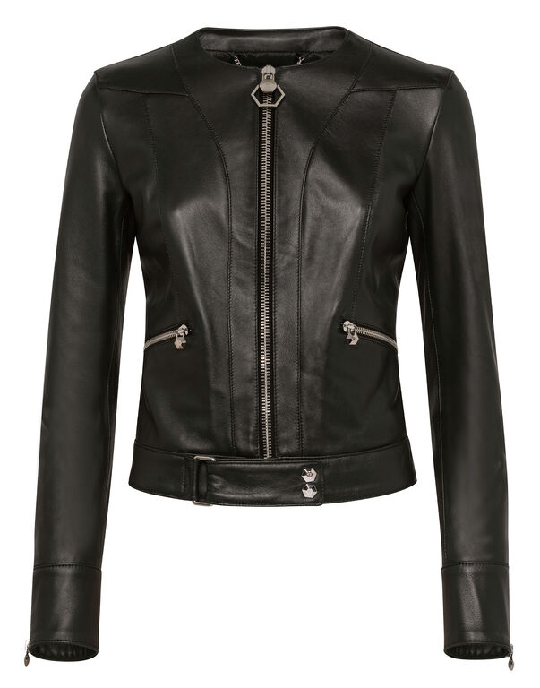 womens-black-leather-jacket-2 (2) Women's Black Leather Jacket - Image 1