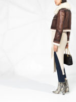 Women's Brown Shearling Leather Jacket - Image 5